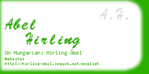 abel hirling business card